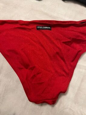 Dolce & Gabbana Red Nylon Stretch Beachwear Swimwear Bottom Bikini